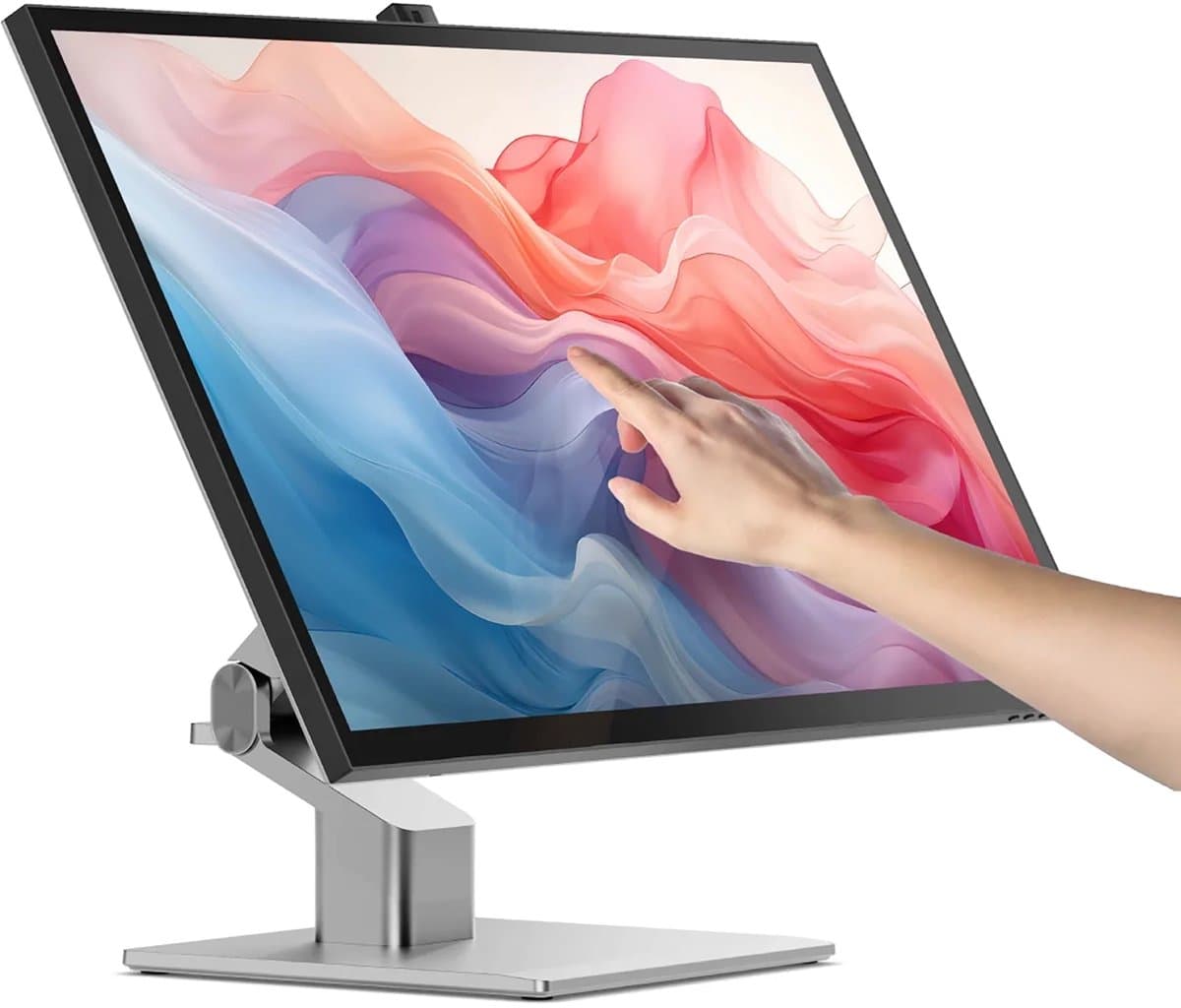 Alogic Clarity Fold Touch 32 monitor (UHD 4K) – 10-punts multitouch – Resolutie van 3840x2160 – Compatibel met Windows, macOS - Grijs — afbeelding 1