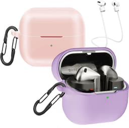 Mobiele Telefoonhoes Geschikt voor Samsung Buds3 FE/Buds 3/Buds 3 Pro met 2 Carabiner Haken, Anti-Verlies Band, Schokbestendige Silicone Bescherming — thumbnail 8