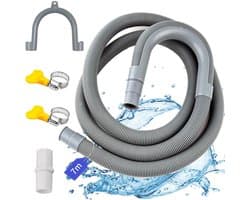 Allecto - - Afvoerslang Wasmachine - 1 tot 7 meter - Ultra-duurzaam - Polypropyleen - Afvoerslangset - Geschikt voor Wasmachines en Vaatwassers