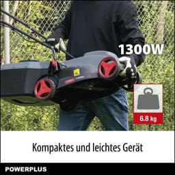 Elektrische Grasmaaier - Tuinmachine Gazonmaaier - Gazon Onderhouden - Met Grasopvangsysteem - 320 mm Snijbreedte - Grijs — thumbnail 5