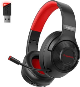 Fuegobird UG-01 - 2.4GHz Draadloze Gaming Headset - RGB - Bluetooth koptelefoon met microfoon - Multiplatform - Geschikt voor Nintendo Switch/PS4/PS5/PC - Zwart Rood — thumbnail 1