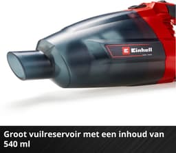 Einhell Accu Kruimelzuiger TE-VC 18 Li Solo - Power X-Change - 18 V/Li-ion - 42 mbar - 0,54 L - Incl. 5 accessoires - Excl. accu en lader — thumbnail 3