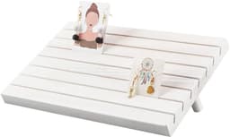 7 Slots Houten Oorbellen Display Stand, Oorbellen Kaart Houder met 2 Afneembare Pinnen, Organisator voor Sieraden en Oorbellen, 29x19cm — thumbnail 1