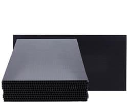 10 Stukken Golfvormige Plastic Platen - 15.2 x 30 cm, 4 mm Dikte, Zwart - Rechthoekige Mallen voor Modelbouw, Kunstprojecten en DIY Creaties