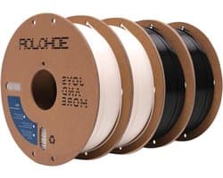 PLA Filament - 3D Printdraad - Snelle 3D Prints - Verstoppingsvrij Ontwerp - 1.75 mm - Zwart