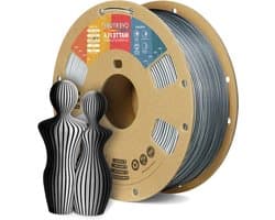 3D Printer Filament - PLA Draad - Modellen Printen - Mattes Uiterlijk - 1.75 mm 1kg - Mat Zwart-Wit