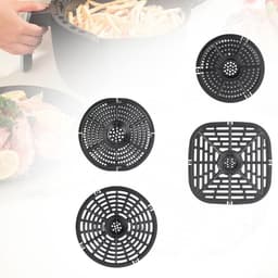 Airfryer Grill Pan - Bakplaat Vervanging - Gezond Bakken - Perforatie Ontwerp - 18 cm - Zwart — thumbnail 3