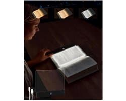 Boek Leeslamp - Panel Lamp - Lezen in Bed - Dimbare Kleuren - 300 Gram - Zwart