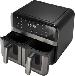 Dubbele Airfryer - Heteluchtfriteuse Manden - Gelijk Garen - Zelfreinigend Systeem - 9 Liter - Metaal — thumbnail 3