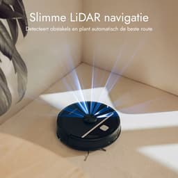 Bloomfold Robotstofzuiger met Dweilfunctie & Leegstation - 19.000Pa Zuigkracht – LiDAR Navigatie - 180 minuten - Slimme AI Robot Stofzuiger - Geschikt voor Huisdierhaar — thumbnail 9