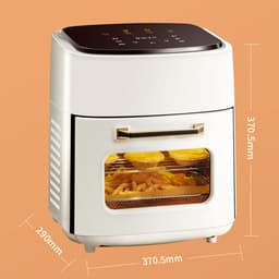 5-in-1 Digitale Airfryer en Oven - 15L - 1400W - Olievrij Bakken - LED-Scherm - Voor Gezinnen & Studenten - groen — thumbnail 6