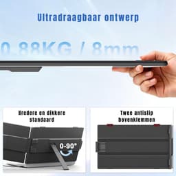 AHD® Professionele Portable Monitor - USB-C - 14 Inch - Draagbare Monitor - Portable Monitor Voor Laptop - Zwart - 39cm x 26cm x 7cm — thumbnail 4