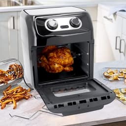Heteluchtfriteuse Oven - Airfryer XXL - Gezond Koken - 12 Programma's - 12 Liter - Zwart — thumbnail 3