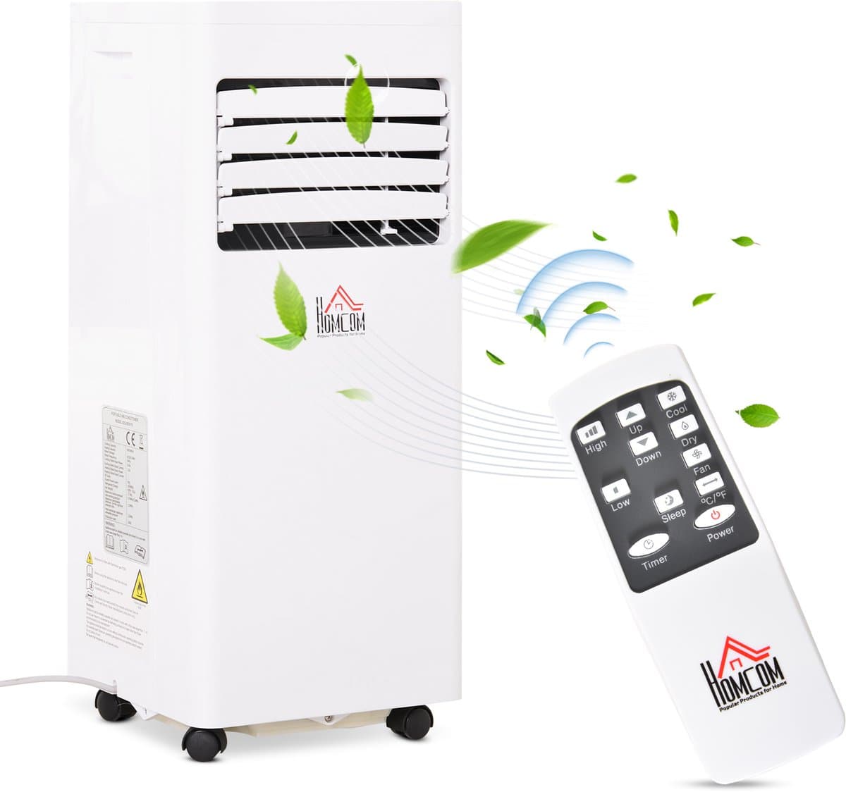 Mobiele Airco - Mobiele Airconditioner 7000BTU 3-in-1 – Koelen – Luchtontvochtiger – Ventilator – 24h Timer – 2 Snelheden – Voor 10-26 m² – Compact – Wit — afbeelding 1