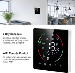 Slimme Thermostaat - Energiezuinige WiFi - Comfort Regelen - 7 Dagen Schema - AC 90-240V - Wit — thumbnail 3