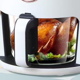 Airfryer met Glas - Friteuse Oven - Gezond Bakken - Transparante Kuip - 5L - Zwart — thumbnail 5