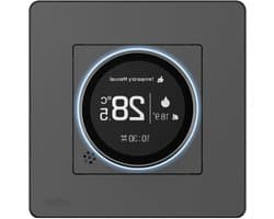 Slimme Thermostaat Knop - Verwarmingsthermostaat Temperatuurregelaar - Kamertemperatuur Regelen - Instelbare Helderheid - 10 x 10 x 5 cm - Wit