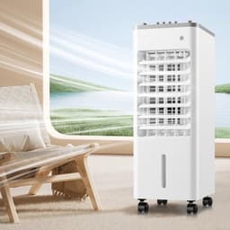 Draagbare watergekoelde airco met ijsblokken stille werking links rechts zwenkventilator 3 snelheden wit voor woonruimtes — thumbnail 4