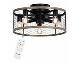 WERYOU® illuminAIR Plafondventilator - Plafonniere - Plafondventilator met Afstandsbediening - Plafondlamp - Plafond ventilator met Verlichting - Ventilator lamp — afbeelding 1