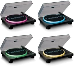 Lenco Platenspeler - Ingebouwde Speakers - Auto-stop - USB encoding - LED-verlichting- LS-50LEDBK - Zwart — thumbnail 3