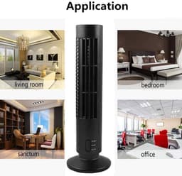 Dailygoods - Dailygoody - Draagbare Luchtkoeler - Mini Koeltorenventilator - Stille werking - Zwart - Persoonlijke koeling - USB desktop airconditioner - Gesc — thumbnail 4