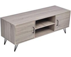 Tv-kast - Tv-meubel Dressoir - Opbergen Entertainment - Robuust MDF Materiaal - 120 x 40 x 45 cm - Grijs