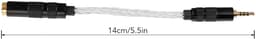 Vervangende Geluidskabel - Adapterkabel Audio - Koptelefoon Aansluiten - Vergulde Connector - 14 cm - Zilver — thumbnail 2