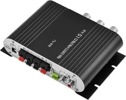 Mini Eindversterker - Audio Versterker - Muziek Luisteren - Aluminium Behuizing - 15.4 x 12.9 x 3.9 cm - Zwart — thumbnail 1