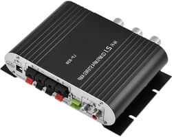 Mini Eindversterker - Audio Versterker - Muziek Luisteren - Aluminium Behuizing - 15.4 x 12.9 x 3.9 cm - Zwart