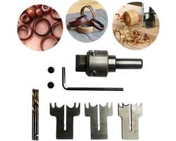 Multifunctionele Houten Ringmaker - Boor, Snijder en Gereedschap voor Persoonlijke Houten Ringen en Sieraden, DIY Houtbewerking Tools