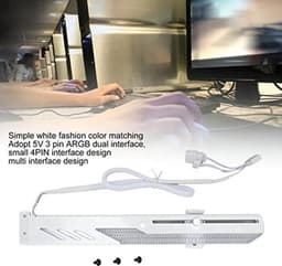 Beugel voor Grafische Kaart, 5V 3 Pin Grafische Kaart Houder Multi-Interface Ontwerp Kleurrijk Eenvoudig Wit Mode RGB GPU Steun Beugel voor Werk Spel — thumbnail 5