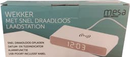 Mesa Musthaves Digitale Wekker met 15W Draadloze Oplader – LED Display – Temperatuurweergave – Wit — thumbnail 3