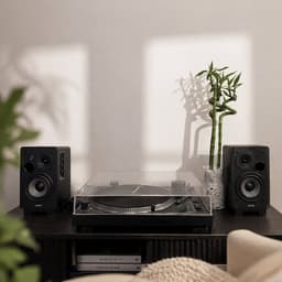 Alvora speaker standaard geschikt voor Edifier R1280DB - Bureau standaard voor boekenplank speaker - 13° kanteling - Zwart — thumbnail 3
