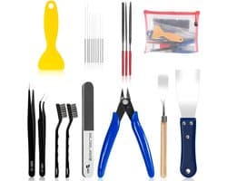 Complete 3D Printer Tool Set met Deburrer, Tweezers, Spatula en Reinigingsaccessoires voor Onderhoud en Verbetering van 3D Printing Resultaten