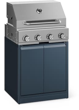Klarstein Gasbarbecue WaldChef 30 mbar – 4 branders BBQ grill 12.800 W, rvs, gietijzeren grillrooster, thermometer, piëzo ontsteking - Gasgrill Buitenkeuken — thumbnail 1