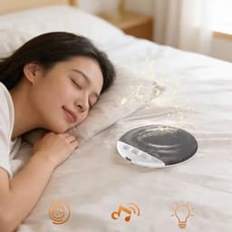 Nieuwe Geüpgrade Draadloze Onder-Kussen Speaker Bluetooth – Slaap Geluidsmachine met Witte Ruis, Slaaphulp, White Noise Machine, 30/60/90 Min Timer voor Volwassenen en Kinderen - Blauw — thumbnail 4