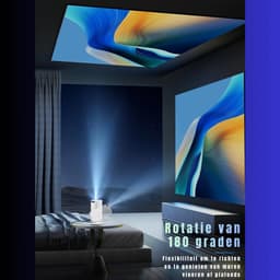 RUX® Draagbare beamer - Beamer - Projector - Mini Beamer - Wit - 10cm x 10cm x 15cm — thumbnail 3