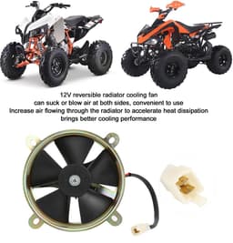 Allecto - Radiator Koelventilator - 12V Elektrische Koelventilator - 6in Omkeerbare Koelventilator - Zwart - Geschikt voor Quad Crossmotor 150c... — thumbnail 4