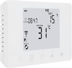Slimme Thermostaat - App Bediening - Klimaatbeheer - Wandmontage Ontwerp - Digitaal Display - Wit — thumbnail 4