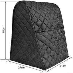 Keukenmixerhoes - Blenderhoes Opbergtas - Keuken Organisatie - Gewatteerd Polyester - 45x31x27cm - Zwart Rood — thumbnail 4