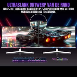 AHD® Gaming Monitor 240hz - Gaming Monitor - Wit - ‎‎18cm x 62cm x 45cm — thumbnail 2