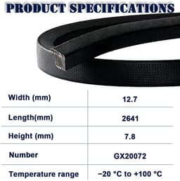 Dailygoods- Grasmaaier Riem Vervanging - Onderdeelnummer GX20072/GY20570 - Geschikt voor John Deere 42" - 100/ D100/ E100/ L100/ LA100 Serie - Hoogwaardige Materiaalcombinatie - Maaier — thumbnail 3