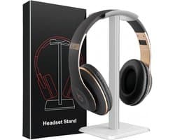 Headset Stand - Gaming Headphone Holder - Over-Ear Headphones - Hoofdbellen Haak met Anti-Slip TPU Silicone (Zilver)