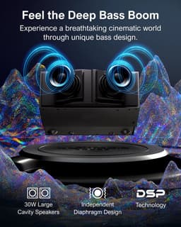 Beamer - Projector - Mini Projector - Full HD 1080P - 5G WiFi LED - 4K Video - 30W Speaker – Home Theater Bluetooth Projector — thumbnail 4