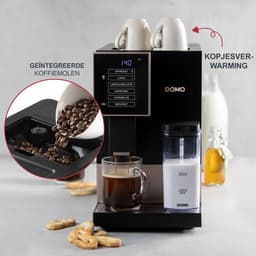 DOMO DO743K Volautomatische espressomachine - Geïntegreerde melkopschuimer – 1 touch bean-to-cup – Espresso – Americano – Lungo – Cappuccino – Latte macchiato – ARS pomp 19 bar — thumbnail 4