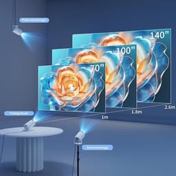 Draagbare Android TV-projector met Wi-Fi en Bluetooth, 1080P ondersteuning — thumbnail 4