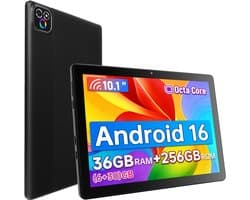 Tablet - 10.1 inch Tablets - Android 16 - Wi-Fi - 256GB - Octa-core A537 - Zwart
