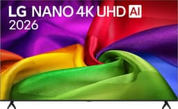 LG 75NU800B6LA 75 inch NANO 4K UHD Smart TV, Alpha 7 AI Processor 4K Gen9, HDR10, HLG, webOS 26, AI Sound Pro, Wi-Fi, Bluetooth, Zwart — thumbnail 1