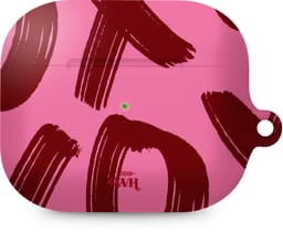 xoxo Wildhearts hoesje geschikt voor Airpods Pro 1 / Pro 2 - Can't Talk Now Pink - Ook als telefoonhoesje verkrijgbaar - schokbestendige case geschikt voor Airpod Pro (2) - koptelefoon case - Beschermhoes met tekst opdruk - print - roze / paars — thumbnail 1