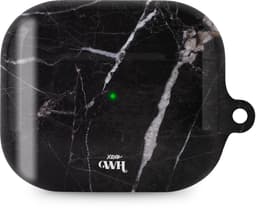 xoxo Wildhearts hoesje geschikt voor Airpods Pro 1 / Pro 2 - Marble Black Mood - Ook als telefoonhoesje verkrijgbaar - schokbestendige case geschikt voor Airpod Pro (2) - koptelefoon case - Beschermhoes met marmerprint - marmer look - zwart — thumbnail 1